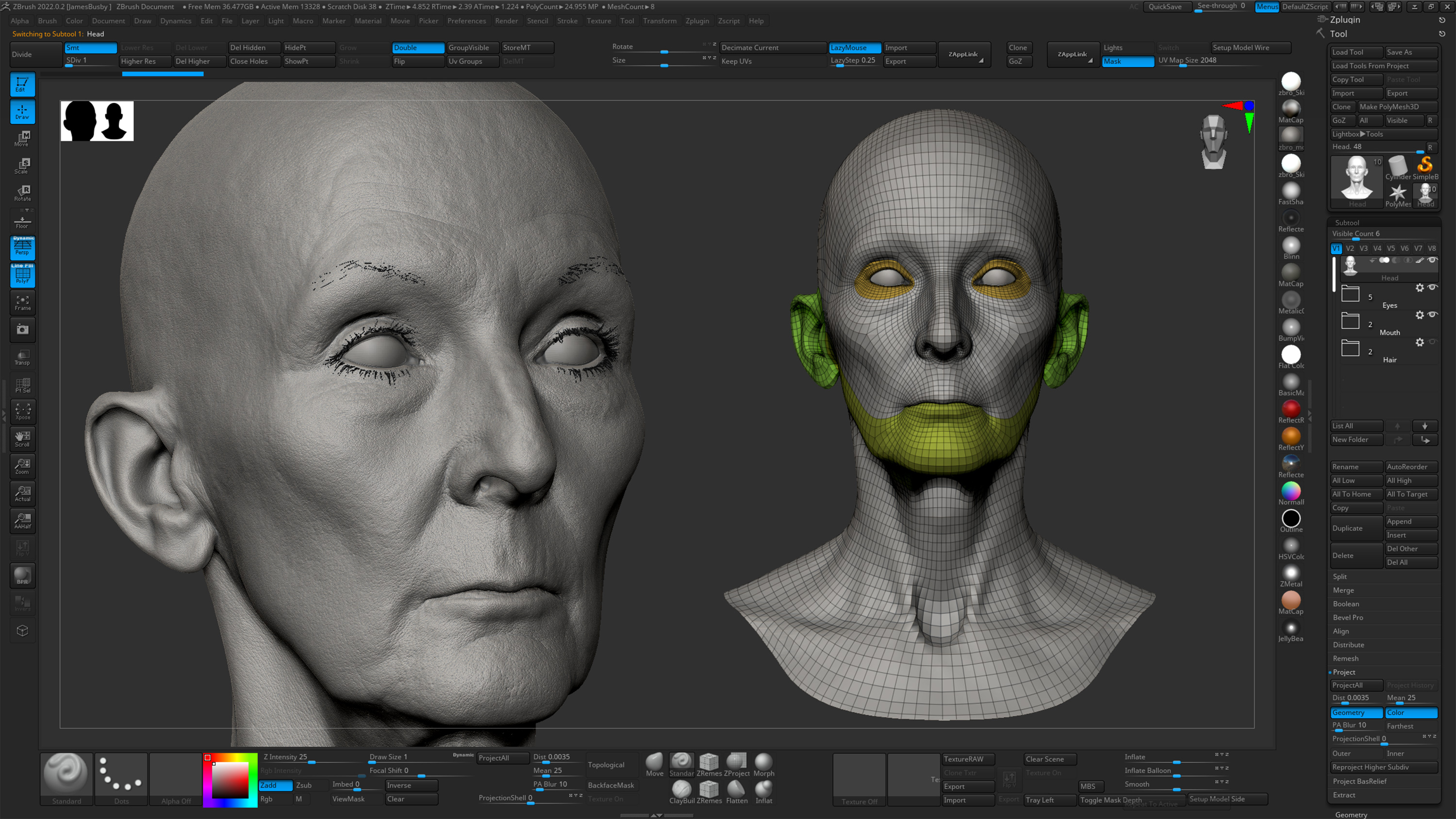 Hd female 3d head model 19